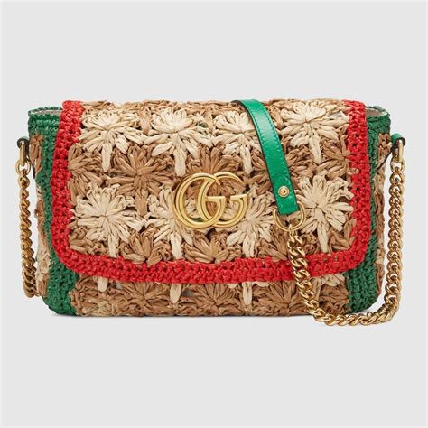 borsa di rafia uncinetto gucci